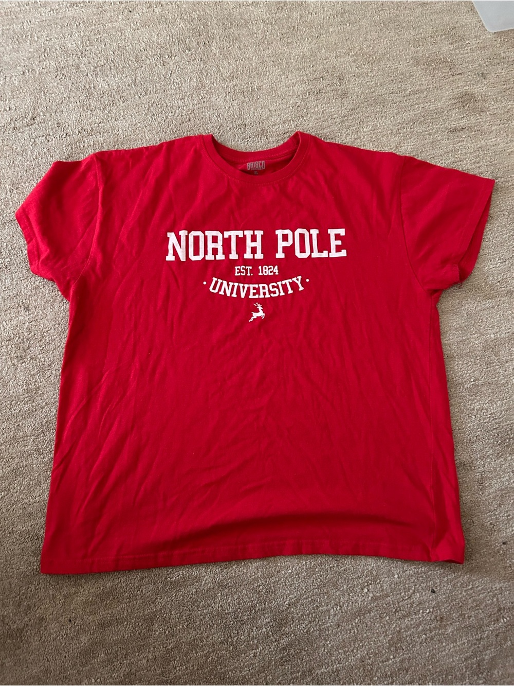 North Pole University Red Graphic Tee